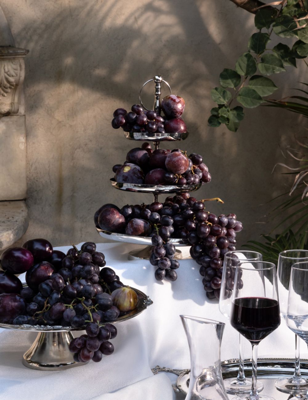 מעמד שלוש קומות מוכסף 24.5X37CM