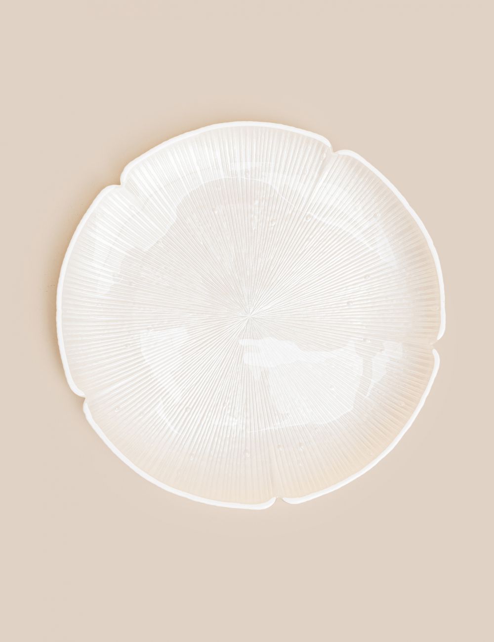 צלחת הגשה זכוכית לוטוס 32.6CM