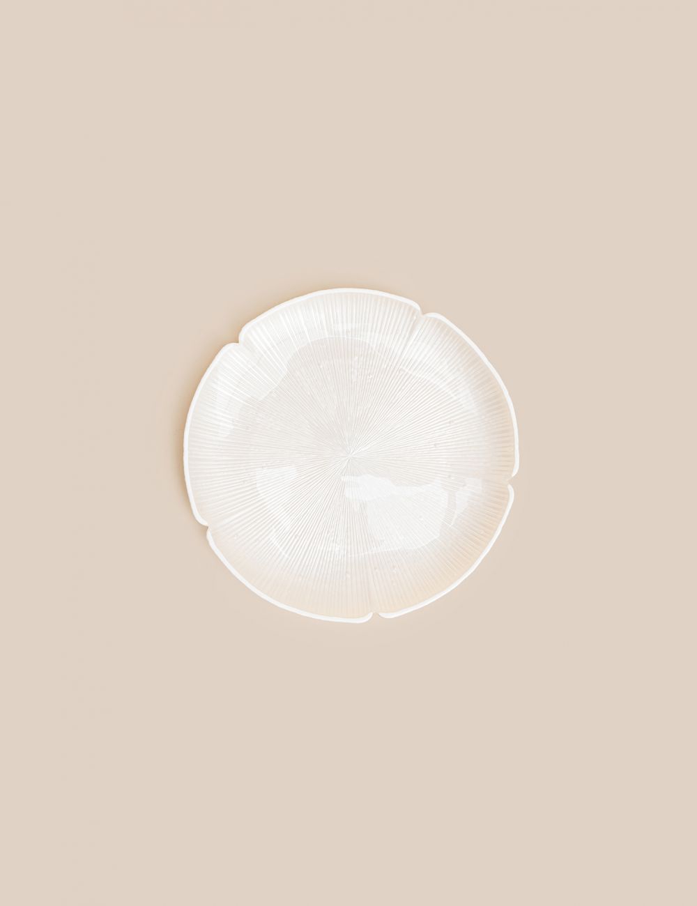 צלחת  מנה ראשונה זכוכית לוטוס 21CM