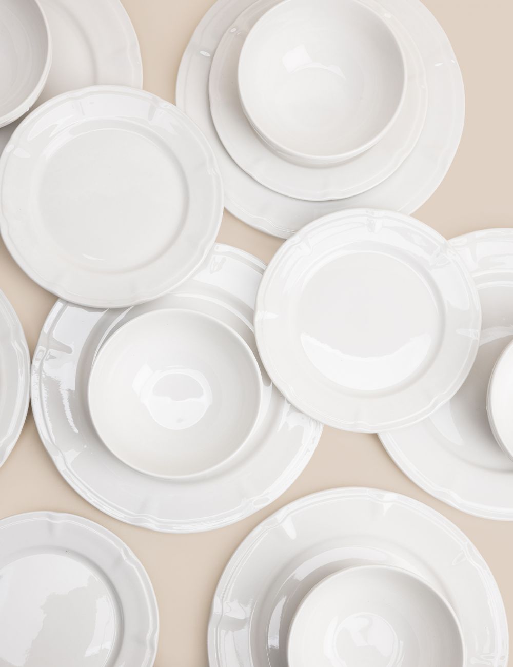 סט 18 חלקים שוליים פרח  פורצלן