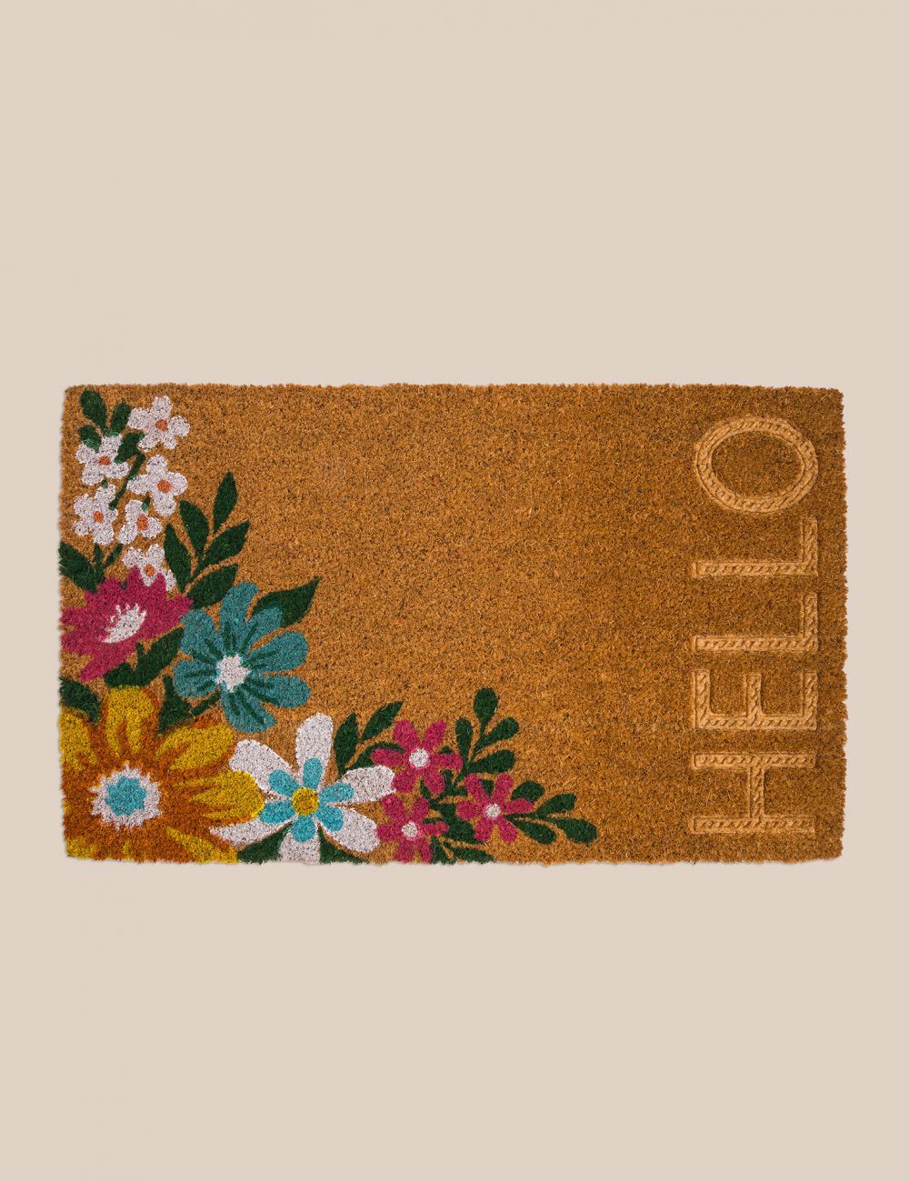 שטיח סף פרחוני שיר 45X75CM