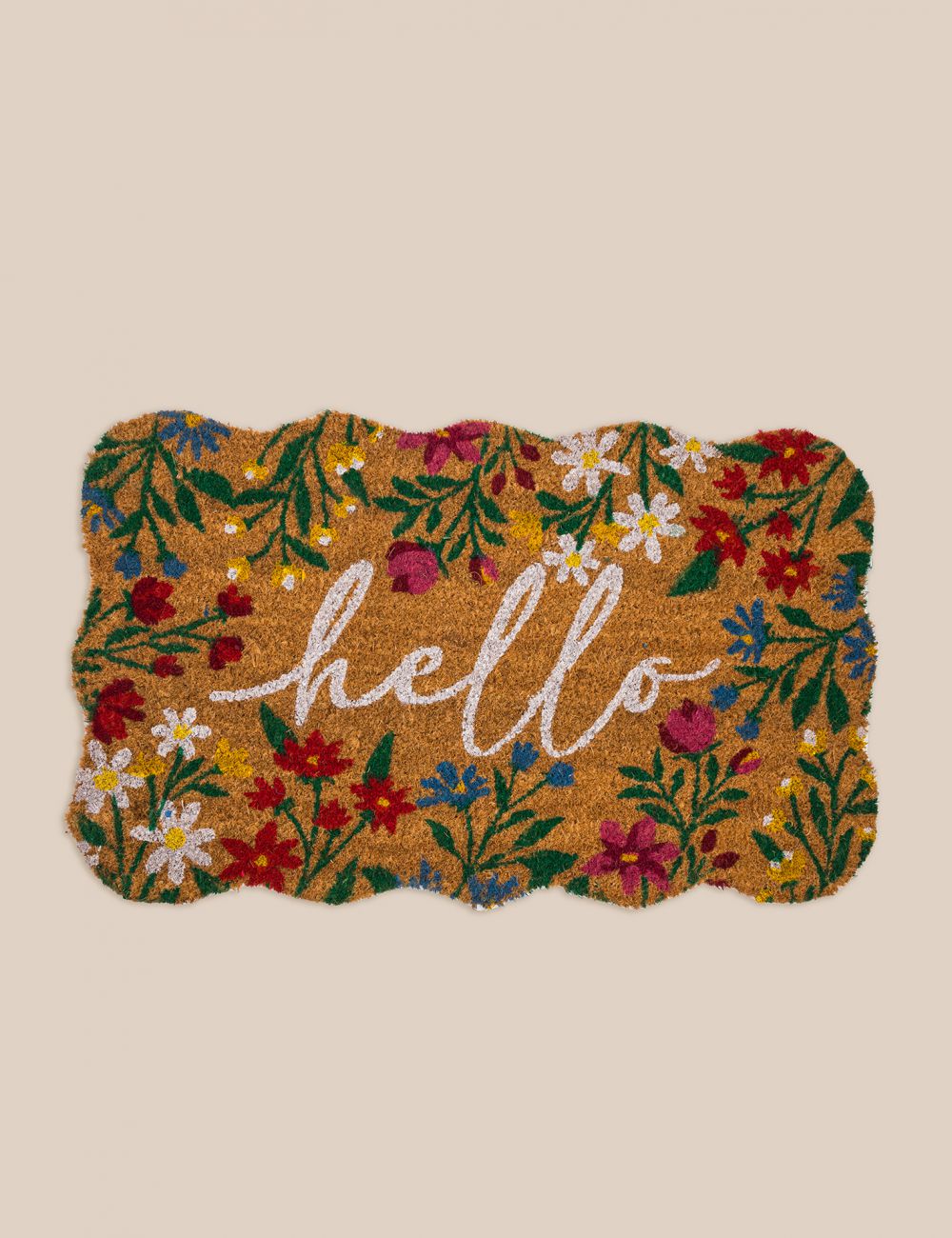 שטיח סף פרחים שלי 45X75CM